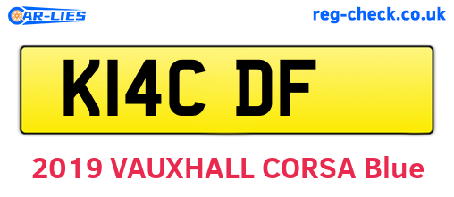 K14CDF are the vehicle registration plates.