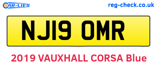 NJ19OMR are the vehicle registration plates.