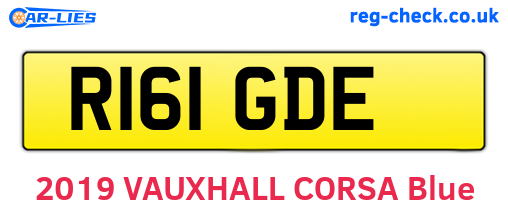 R161GDE are the vehicle registration plates.