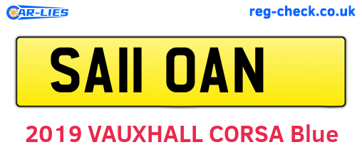 SA11OAN are the vehicle registration plates.