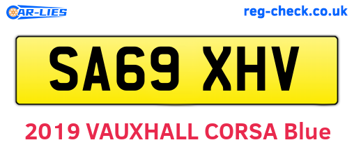 SA69XHV are the vehicle registration plates.