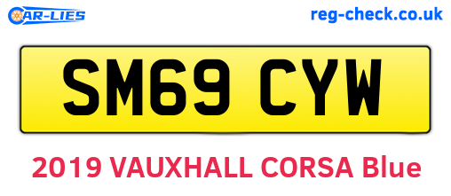 SM69CYW are the vehicle registration plates.