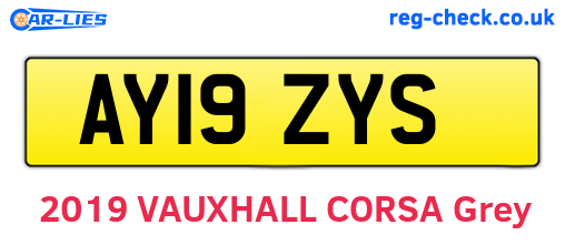 AY19ZYS are the vehicle registration plates.