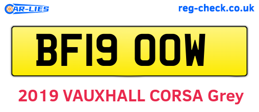 BF19OOW are the vehicle registration plates.