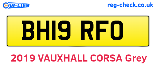 BH19RFO are the vehicle registration plates.