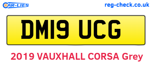 DM19UCG are the vehicle registration plates.