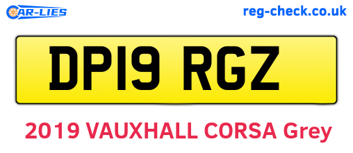 DP19RGZ are the vehicle registration plates.