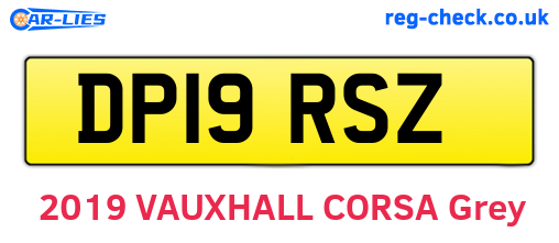 DP19RSZ are the vehicle registration plates.