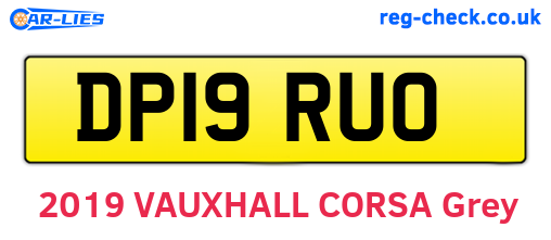 DP19RUO are the vehicle registration plates.