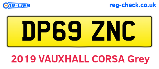 DP69ZNC are the vehicle registration plates.