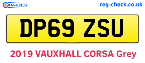 DP69ZSU are the vehicle registration plates.