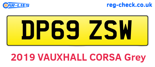 DP69ZSW are the vehicle registration plates.