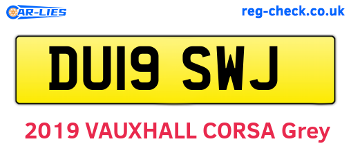 DU19SWJ are the vehicle registration plates.