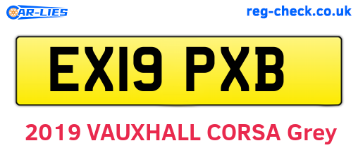 EX19PXB are the vehicle registration plates.