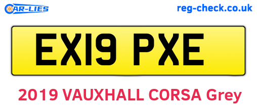 EX19PXE are the vehicle registration plates.