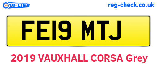 FE19MTJ are the vehicle registration plates.