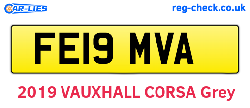 FE19MVA are the vehicle registration plates.