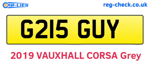 G215GUY are the vehicle registration plates.