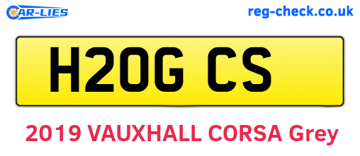 H20GCS are the vehicle registration plates.