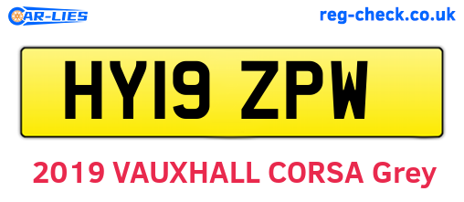 HY19ZPW are the vehicle registration plates.