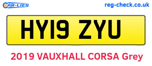 HY19ZYU are the vehicle registration plates.