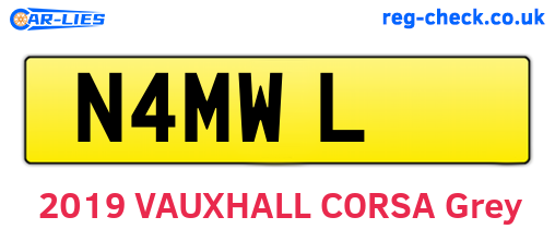 N4MWL are the vehicle registration plates.