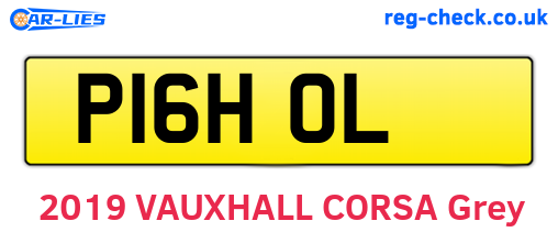 P16HOL are the vehicle registration plates.
