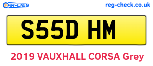 S55DHM are the vehicle registration plates.