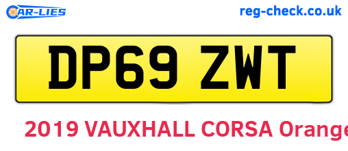 DP69ZWT are the vehicle registration plates.
