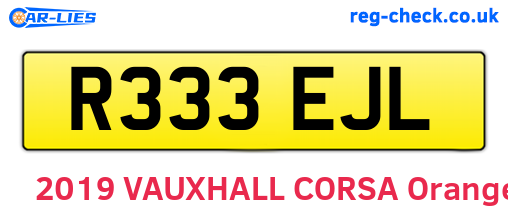 R333EJL are the vehicle registration plates.