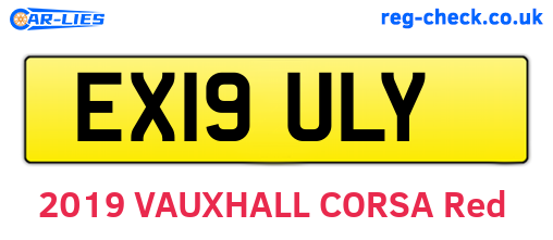 EX19ULY are the vehicle registration plates.