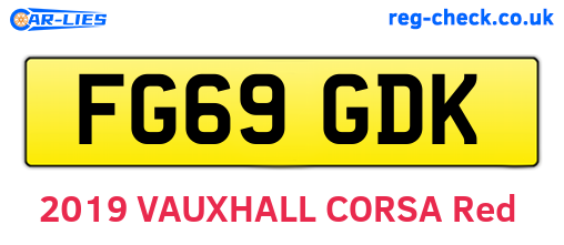 FG69GDK are the vehicle registration plates.