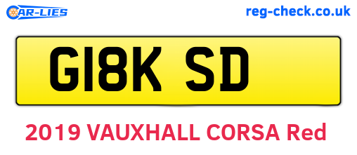 G18KSD are the vehicle registration plates.