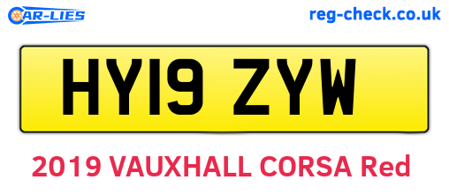 HY19ZYW are the vehicle registration plates.