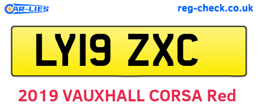 LY19ZXC are the vehicle registration plates.