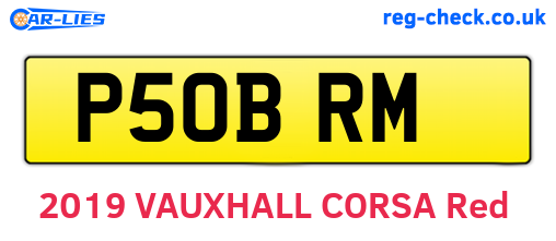 P50BRM are the vehicle registration plates.