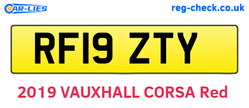 RF19ZTY are the vehicle registration plates.