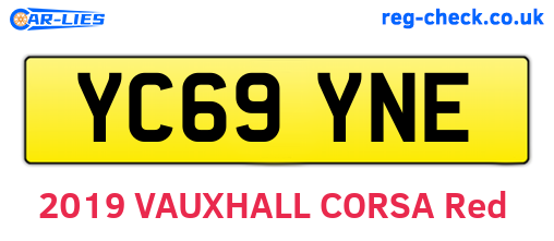 YC69YNE are the vehicle registration plates.