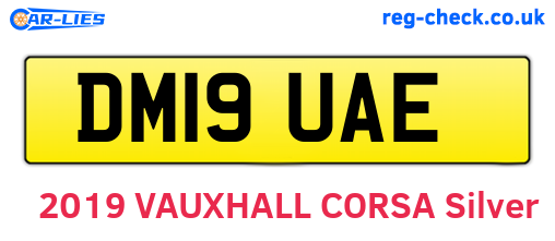 DM19UAE are the vehicle registration plates.
