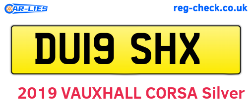 DU19SHX are the vehicle registration plates.