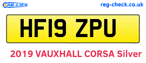 HF19ZPU are the vehicle registration plates.