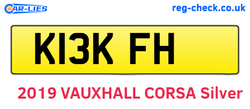 K13KFH are the vehicle registration plates.