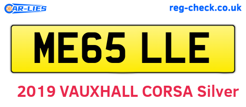 ME65LLE are the vehicle registration plates.