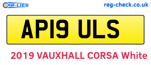 AP19ULS are the vehicle registration plates.