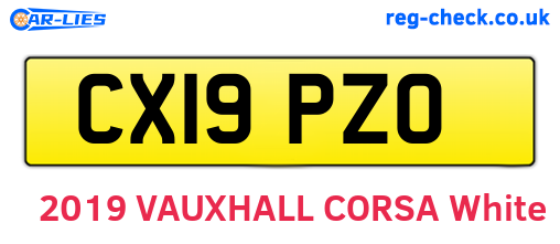 CX19PZO are the vehicle registration plates.
