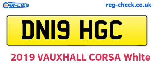 DN19HGC are the vehicle registration plates.