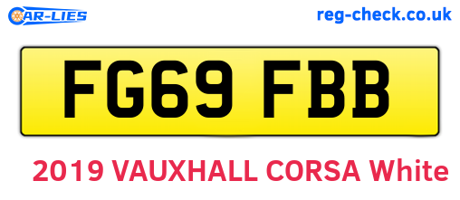 FG69FBB are the vehicle registration plates.