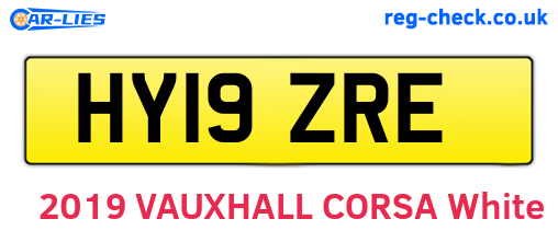HY19ZRE are the vehicle registration plates.