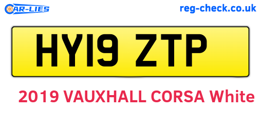HY19ZTP are the vehicle registration plates.