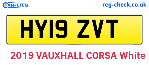 HY19ZVT are the vehicle registration plates.